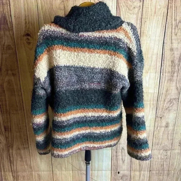 Anthropologie Moth Murray Striped Cowl Neck Sweater Wool Mohair Blend Size XS - Picture 9 of 9
